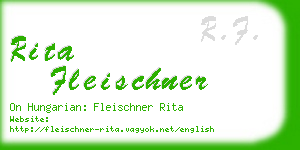 rita fleischner business card